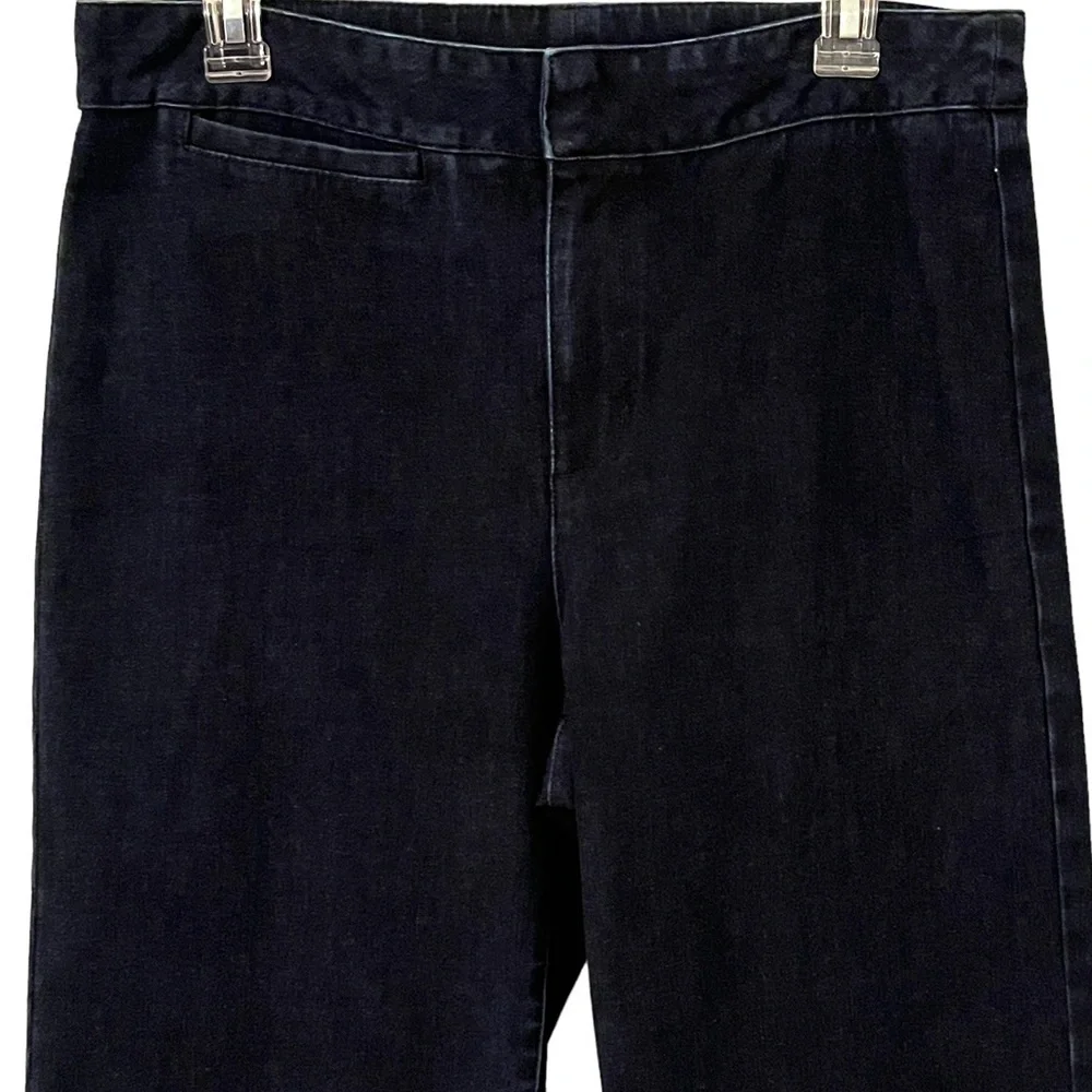 Soft Surroundings Dark Blue Wash Denim Trousers Size 10 Tall